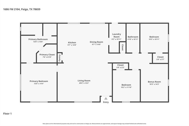 1686 FM 2104, Paige, TX 78659