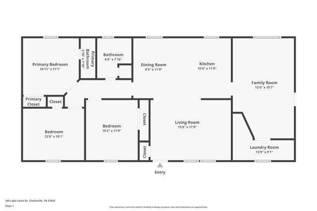 345 Lake Court Dr, Clarksville, TN 37043