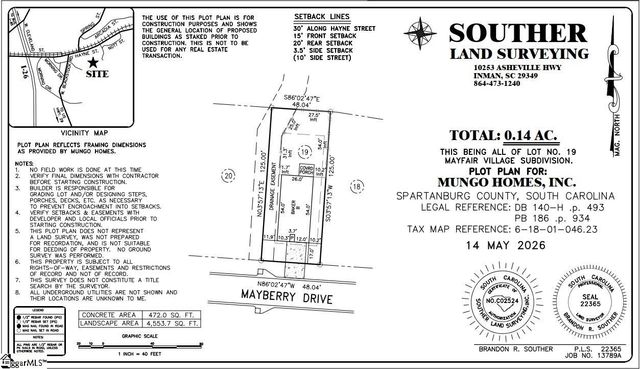 2116 Mayberry Drive Lot 19, Spartanburg, SC 29301