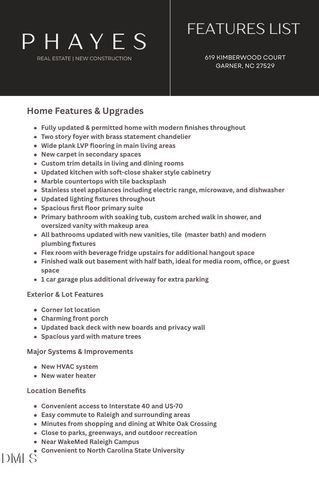 619 Kimberwood Court, Garner, NC 27529