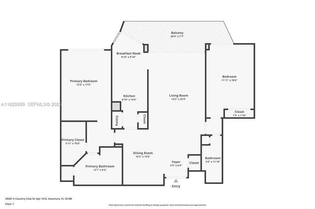 20281 E Country Club Drive 1412, Aventura, FL 33180