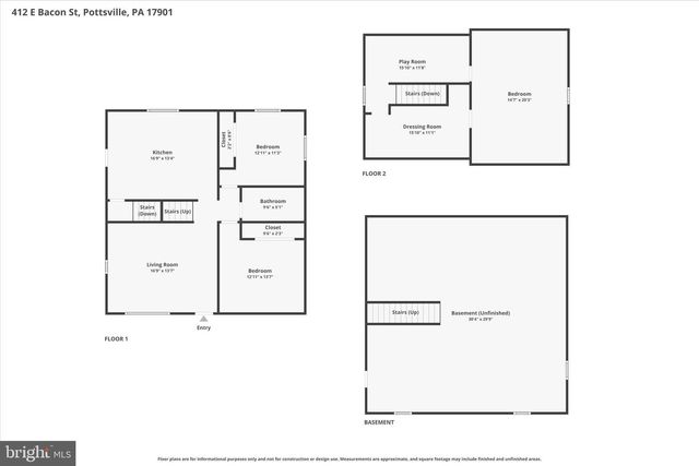 412 E BACON ST, Pottsville, PA 17901