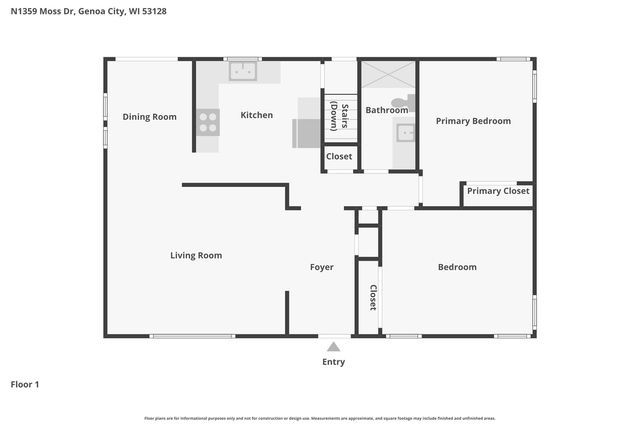 N1359 Moss DRIVE, Genoa City, WI 53128
