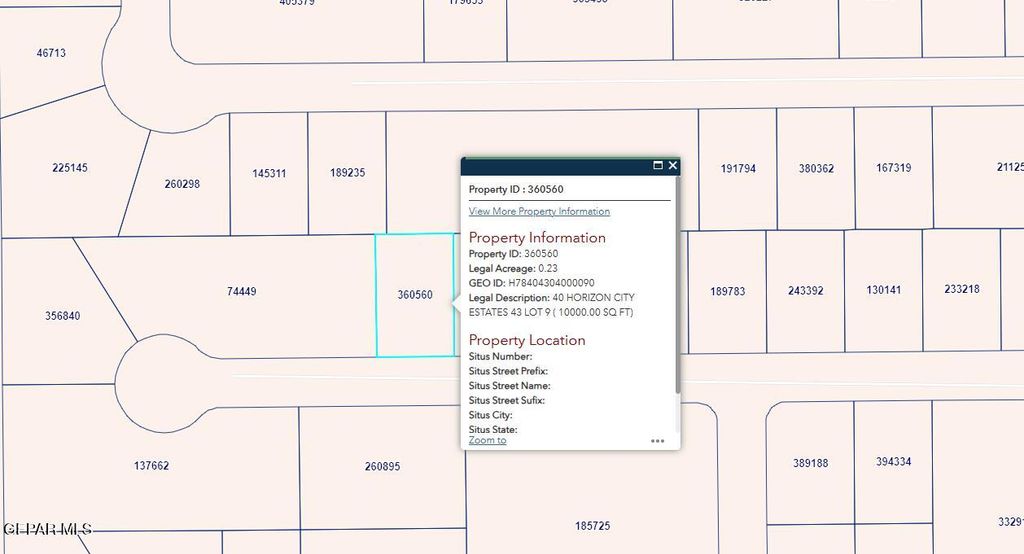 PN-360560 40 Horizon City Estates Lot 9, Horizon City, TX 79928