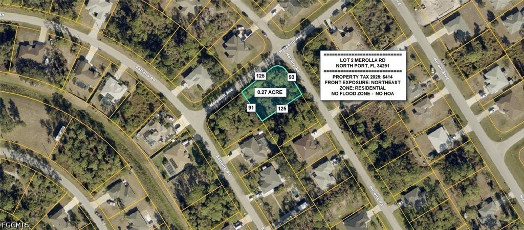 Lot 2 MEROLLA RD, North Port, FL 34291