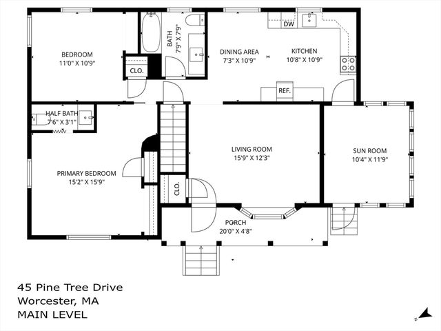 45 Pine Tree Dr, Worcester, MA 01609