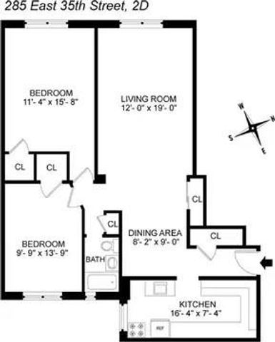 285 E 35 Street 2D, Brooklyn, NY 11203