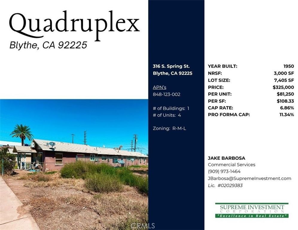 Image 3 of property listing at 316 S Spring Street, Blythe, CA 92225