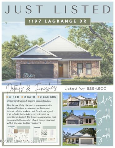 1197 Lagrange Drive, Gautier, MS 39553