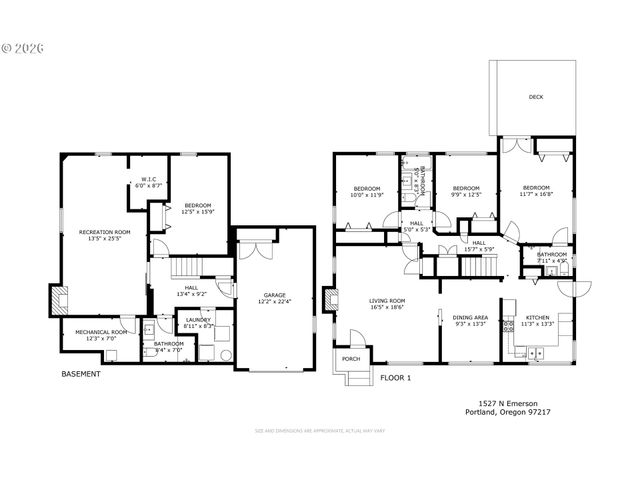 1527 N EMERSON St, Portland, OR 97217