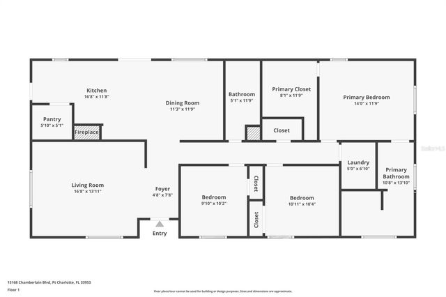 15168 CHAMBERLAIN BOULEVARD, Port Charlotte, FL 33953