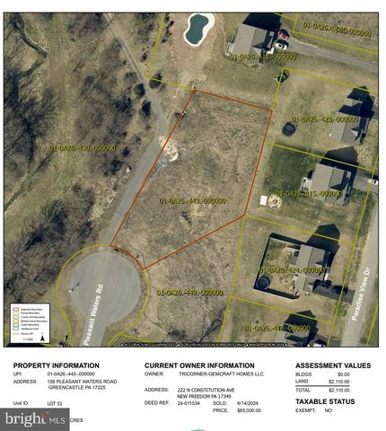 158 PLEASANT WATERS RD, Greencastle, PA 17225