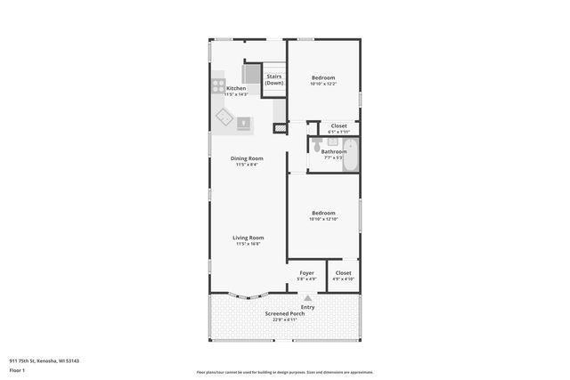 911 75th STREET, Kenosha, WI 53143