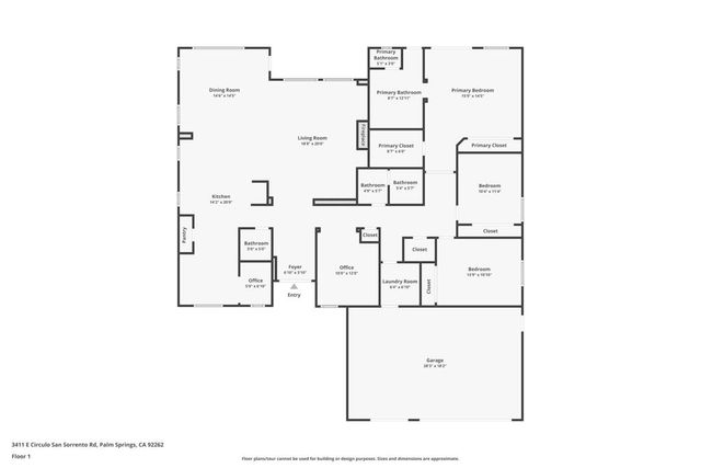 3411 E Circulo San Sorrento Road, Palm Springs, CA 92262
