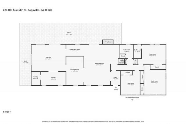 224 Old Franklin Street, Roopville, GA 30170