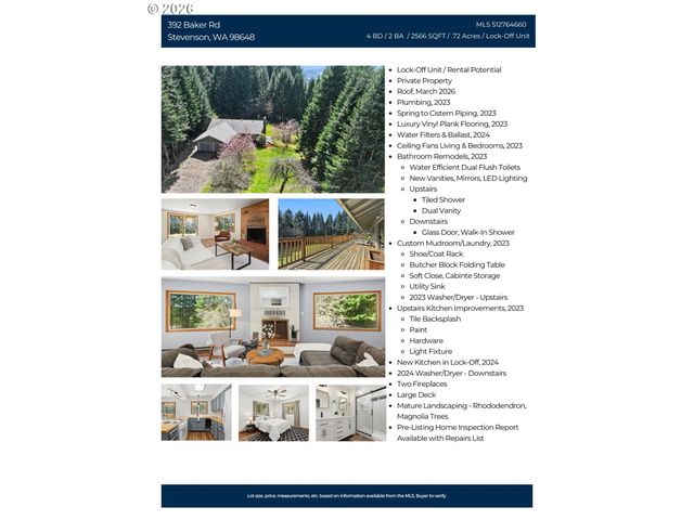 392 BAKER Rd, Stevenson, WA 98648