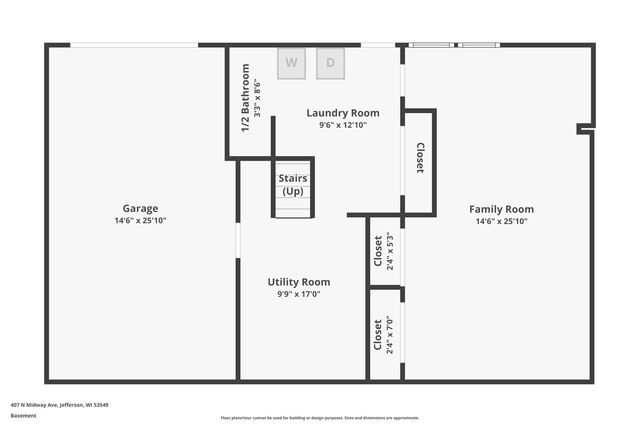 407 N Midway AVENUE, Jefferson, WI 53549