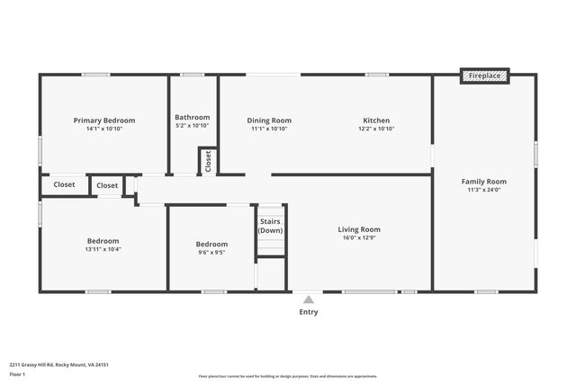 2211 Grassy Hill RD, Rocky Mount, VA 24151
