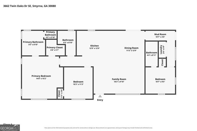 3662 Twin Oaks Drive SE, Smyrna, GA 30080