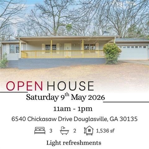 6540 Chickasaw Drive, Douglasville, GA 30135