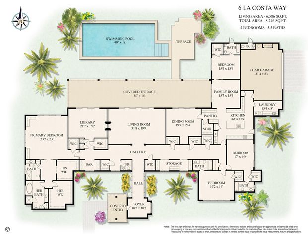 6 La Costa Way, Palm Beach, FL 33480