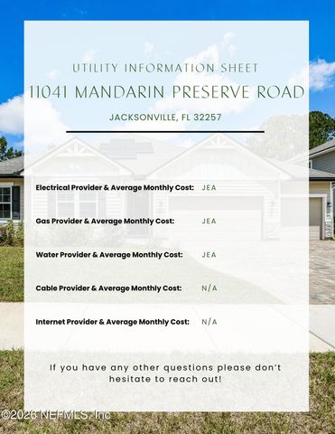 11041 MANDARIN PRESERVE Drive, Jacksonville, FL 32257