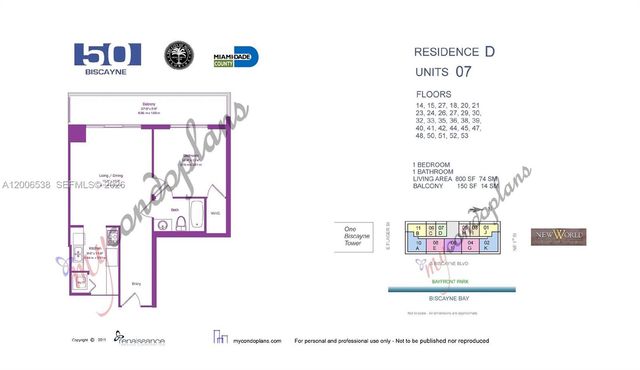 50 Biscayne Blvd 4507, Miami, FL 33132