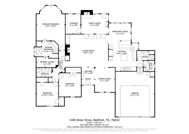 1405 Briar Drive, Bedford, TX 76022