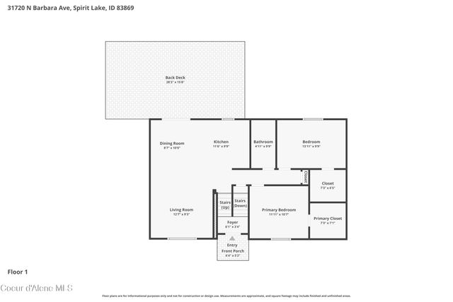 31720 N Barbara Ave, Spirit Lake, ID 83869