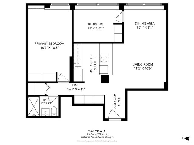 1355 N Sandburg Terrace 706D, Chicago, IL 60610