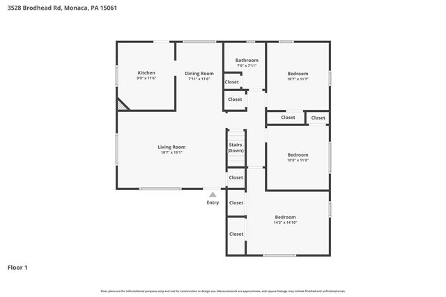 3528 Brodhead Rd, Center Twp, PA 15061