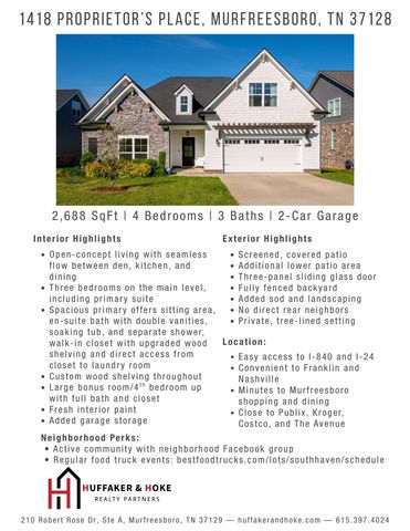 1418 Proprietors Pl, Murfreesboro, TN 37128
