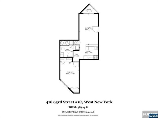 416 63rd Street 1C, West New York, NJ 07093