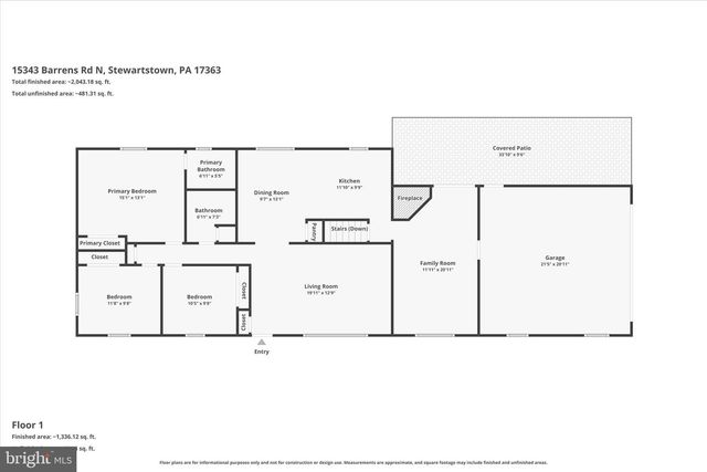 15343 N BARRENS RD N, Stewartstown, PA 17363