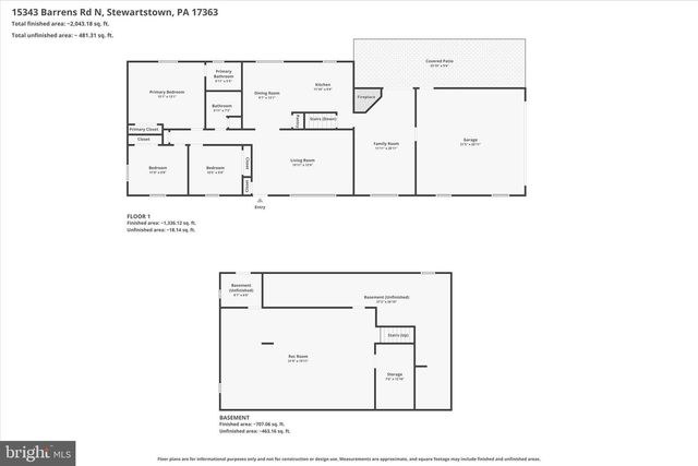 15343 N BARRENS RD N, Stewartstown, PA 17363