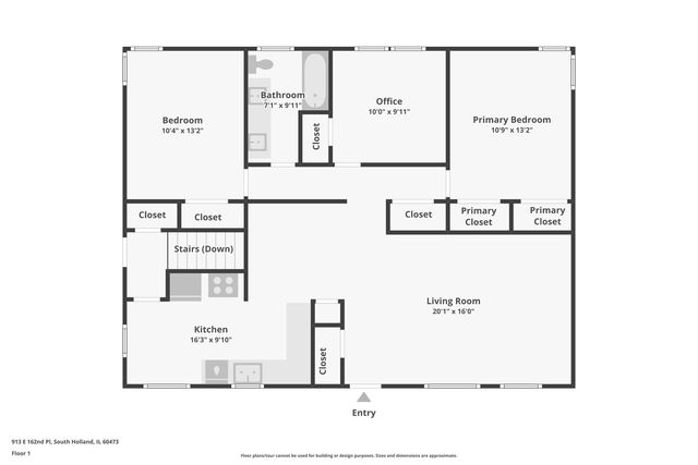 913 E 162nd Place, South Holland, IL 60473