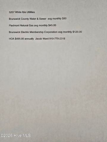 5207 White Ibis Court, Southport, NC 28461