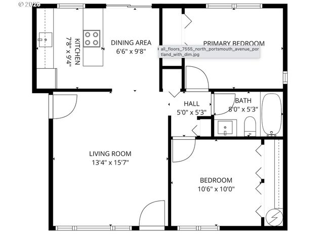 7555 N PORTSMOUTH Ave, Portland, OR 97203