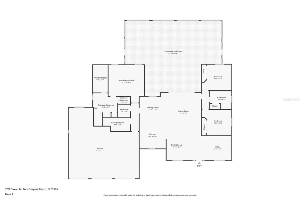 Image 3 of property listing at 1702 SAXON DRIVE, New Smyrna Beach, FL 32169