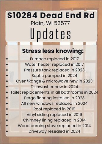 S10284 Dead End Road, Plain, WI 53577