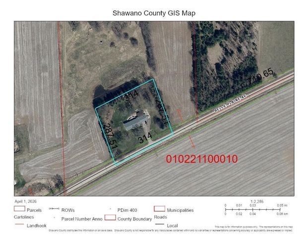 W8166 BELLE PLAINE AVENUE, Shawano, WI 54166