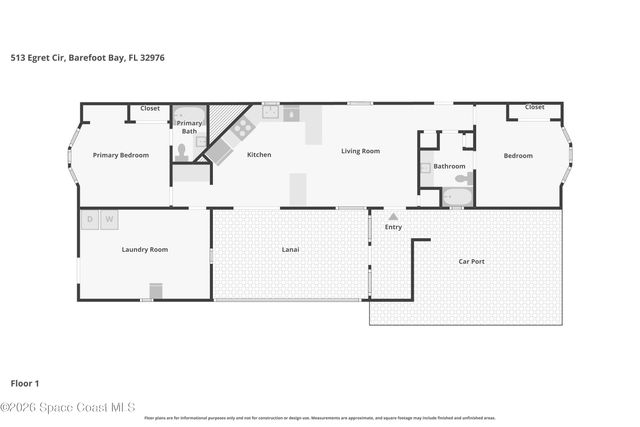 513 S Egret Circle, Barefoot Bay, FL 32976