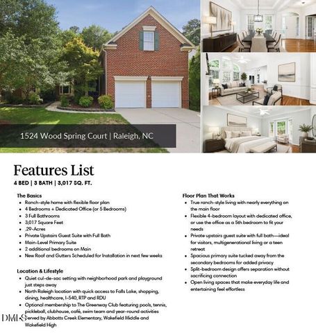 1524 Wood Spring Court, Raleigh, NC 27614
