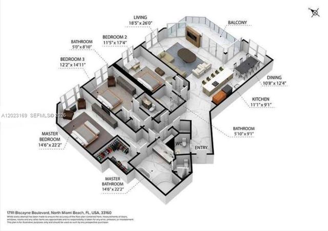 17111 Biscayne Boulevard 2209, North Miami Beach, FL 33160