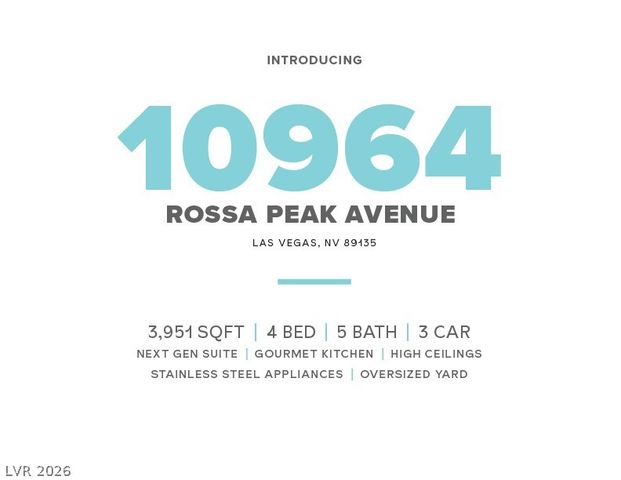 10964 Rossa Peak Avenue, Las Vegas, NV 89135
