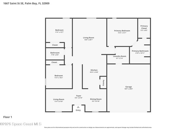 1667 Saint Street SE, Palm Bay, FL 32909