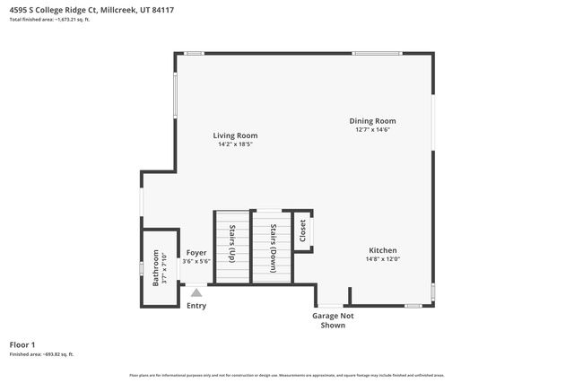4595 S COLLEGE RIDGE CT, Millcreek, UT 84117