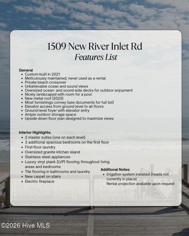 1509 New River Inlet Road, N Topsail Beach, NC 28460