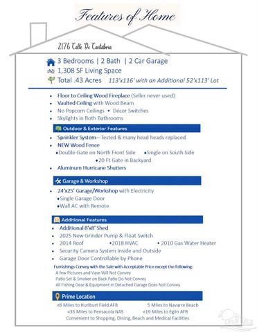 2176 Calle De Cantabria, Navarre, FL 32566
