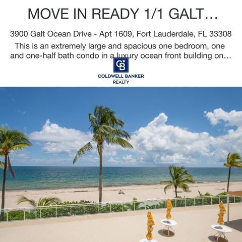 3900 Galt Ocean Drive 1609, Fort Lauderdale, FL 33308